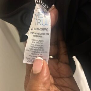 Time and Tru Elegant Black Garment 3X